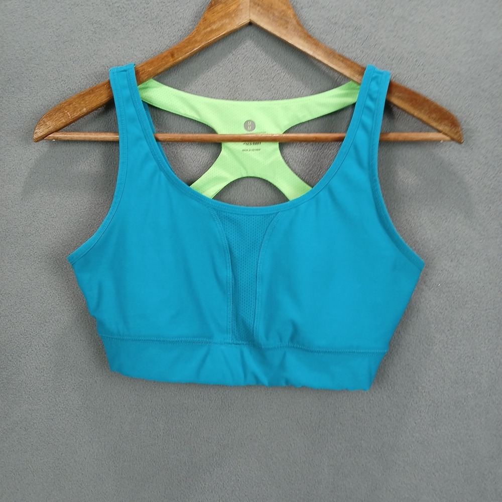 Old Navy Active Sports Bra Womens Medium Blue Stretch Sweat Wicking Workout Yoga